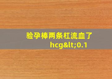 验孕棒两条杠流血了hcg<0.1